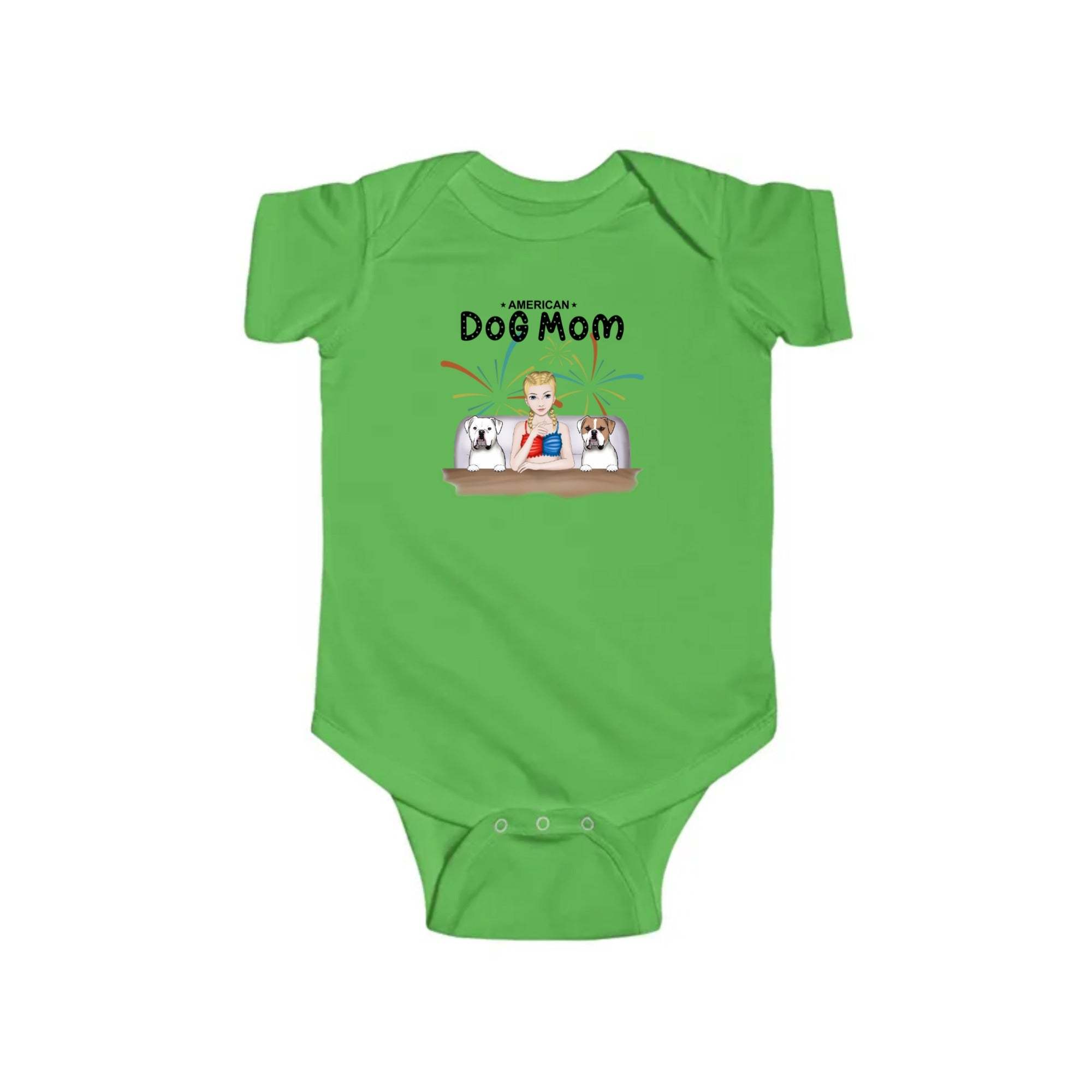 American Dog Mom | Infant Fine Jersey Bodysuit